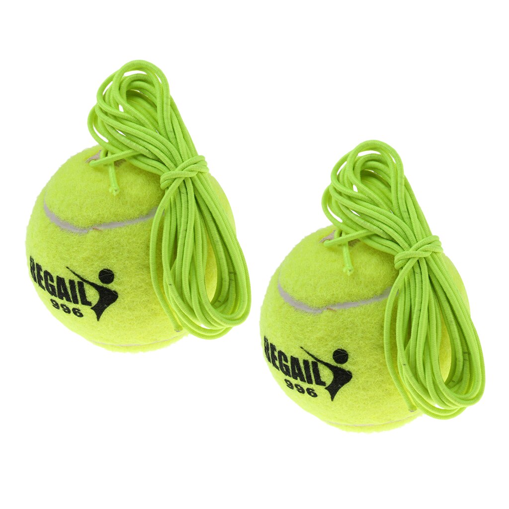 Pack de 2 pelotas de tenis con cordón elástico para entrenamiento