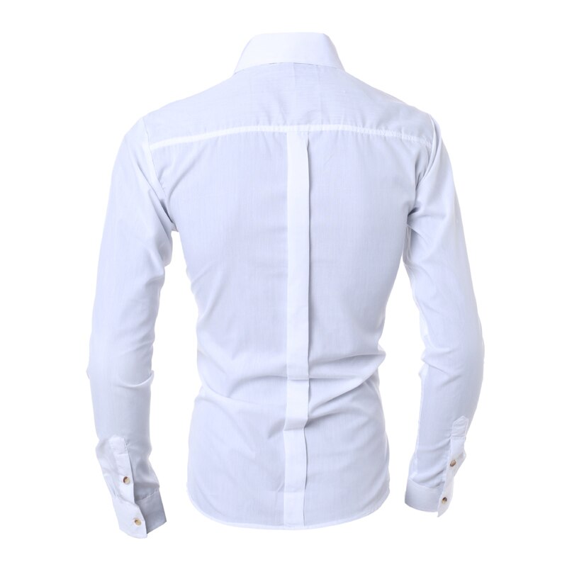 Discount Western classic polka dots men's shirts M-2XL patchwork sleeve young boys casual shirt Slim fit