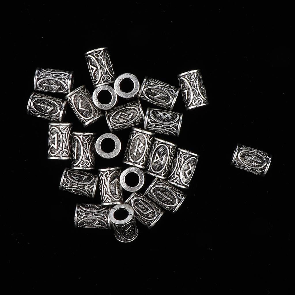 24 Uds. Accesorios para el cabello de plata y negro para mujer y hombre, pulsera trenzada, collar DIY