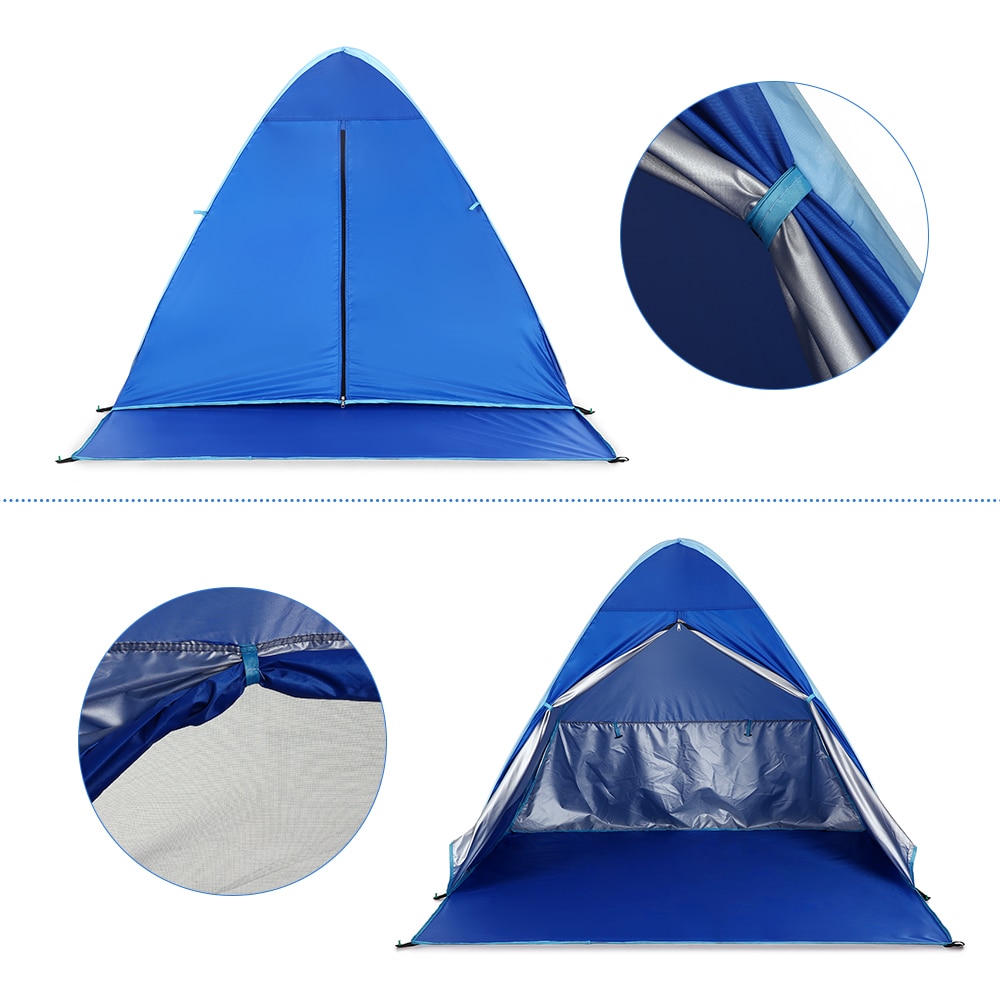 165 × 150 × 110cm automatisk telt instant pop up strandtelt letvægts uv-beskyttelse soloverdækning telt cabana telt udendørs camping