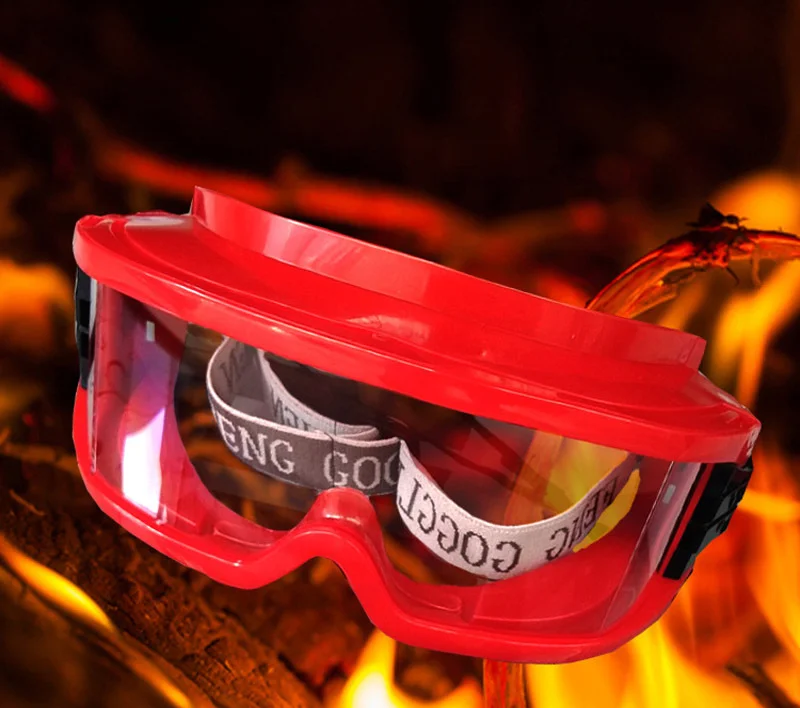 Safety Rescue Helmet with Fire Goggles, Construction Hard Helmet ABS, Fire Protection, Safety Helmet