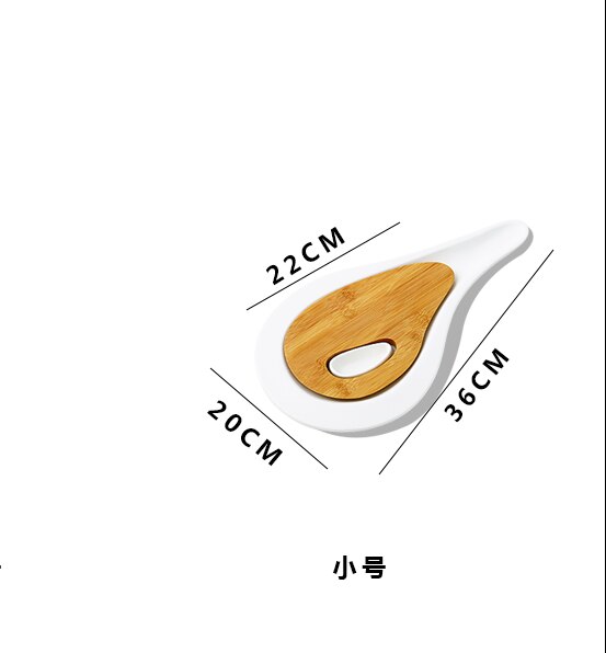 Ceramic Meal Plate Steak Plate Irregular Pizza Plate Bamboo and Wood Combination Tray Home Dining Plate Restaurant Supplies: 1pcs-S