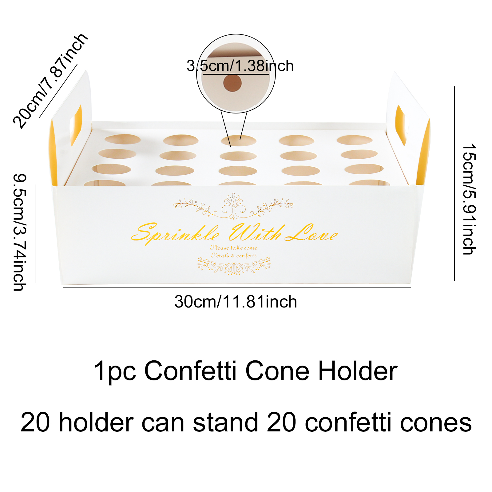 Wedding Confetti Cones Holder For Wedding Decoration Kraft Cone Stand Box Tray Wedding Mariage Deco Natural Wedding Paper Cones