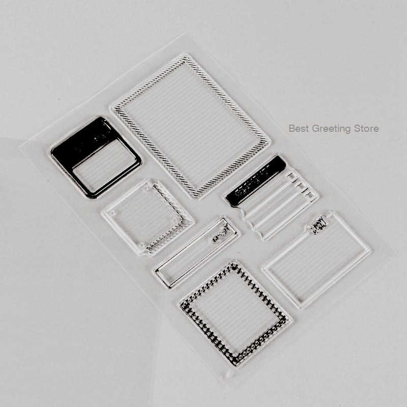 Fotoramme stempel klar silikone scrapbog stempler journal stempel planner rejsendes #39 deco ramme stempler