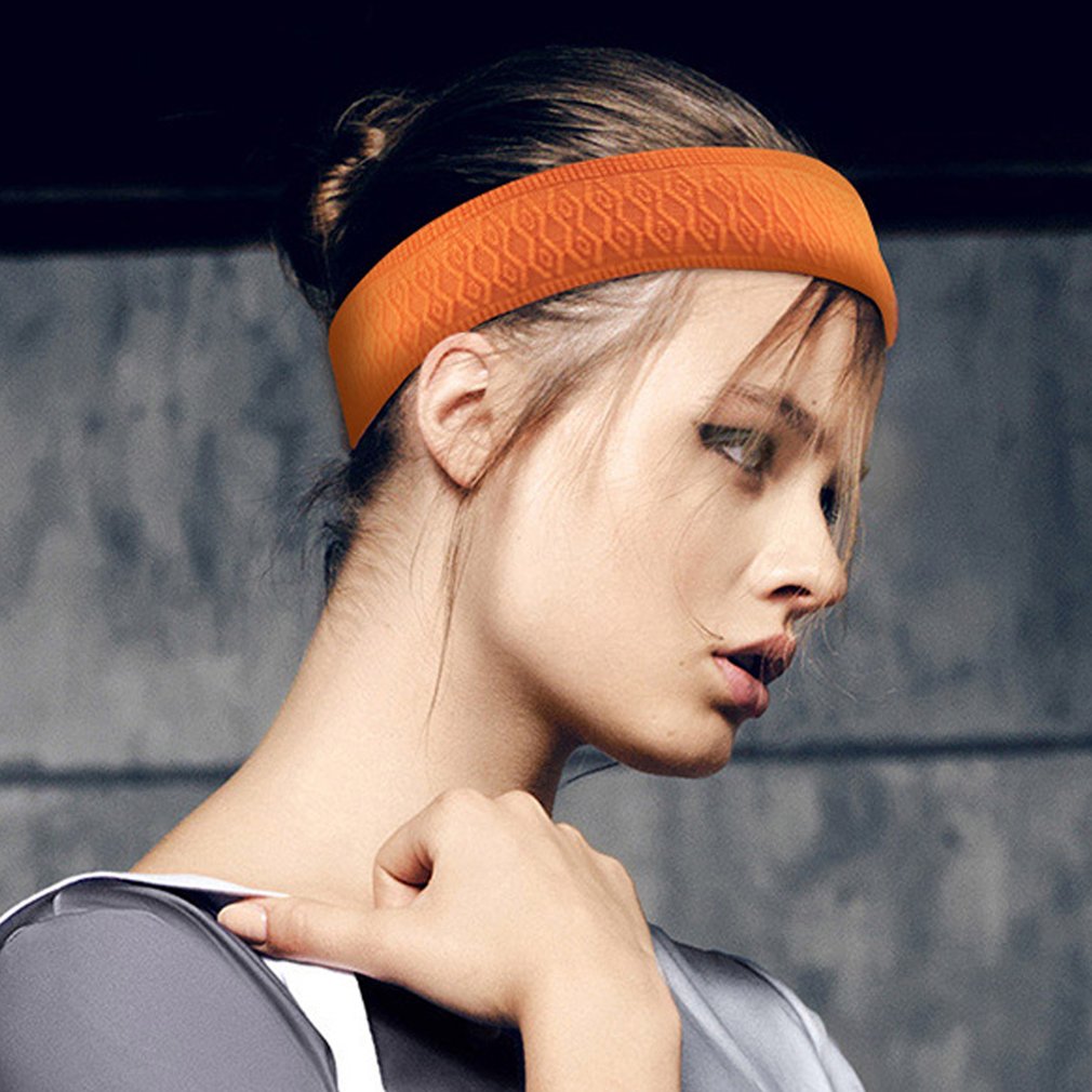 Sports headband for women and men, silicone non-slip, sweat-absorbing, suitable for running, cycling, dance, yoga, fitness, stretching.