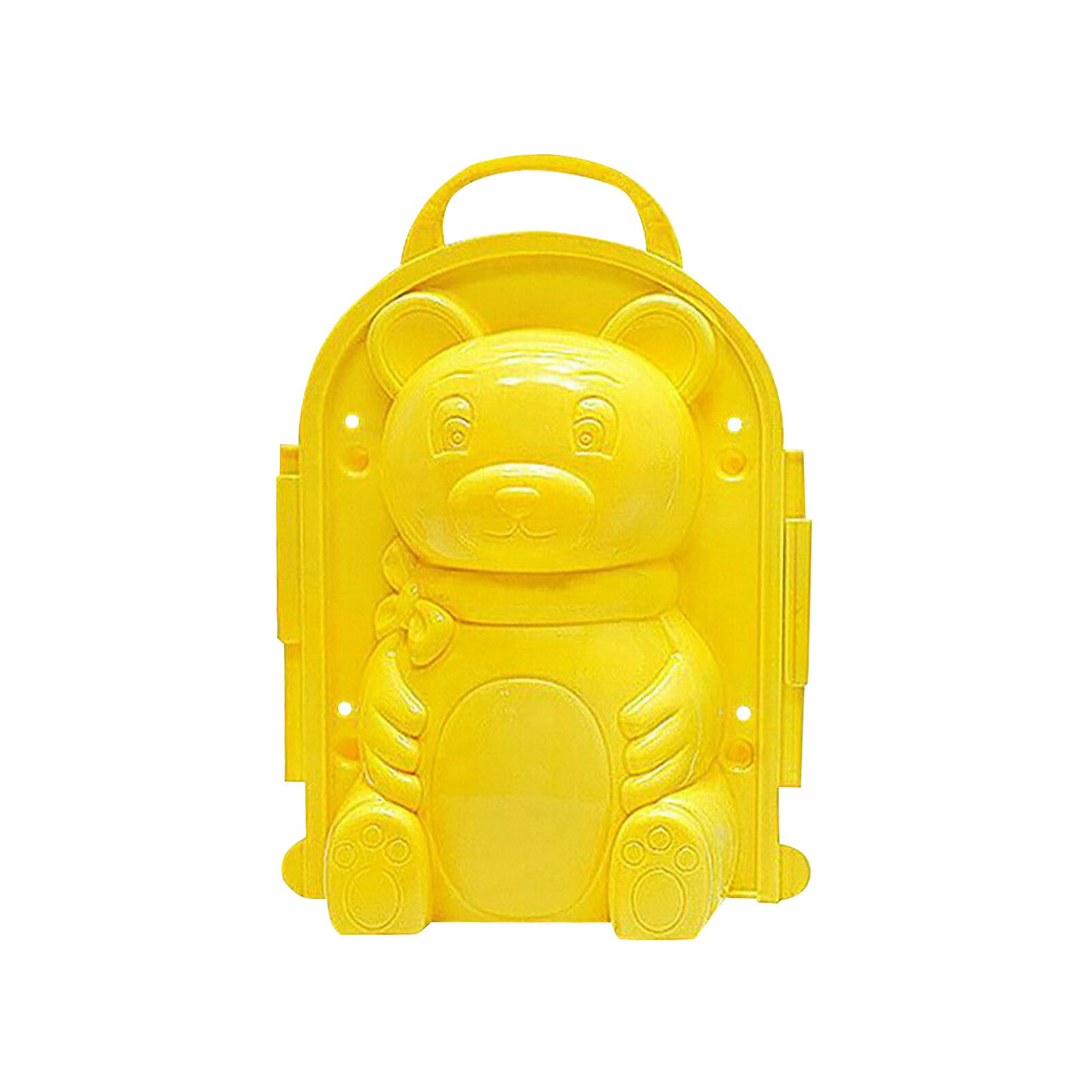 Snowman Maker Snowball Maker Clip Kids Outdoor Sports Toy Cute Penguin Plastic Snow Ball Maker Cute Ducks 눈사람 메이커 눈오리: Bear Yellow