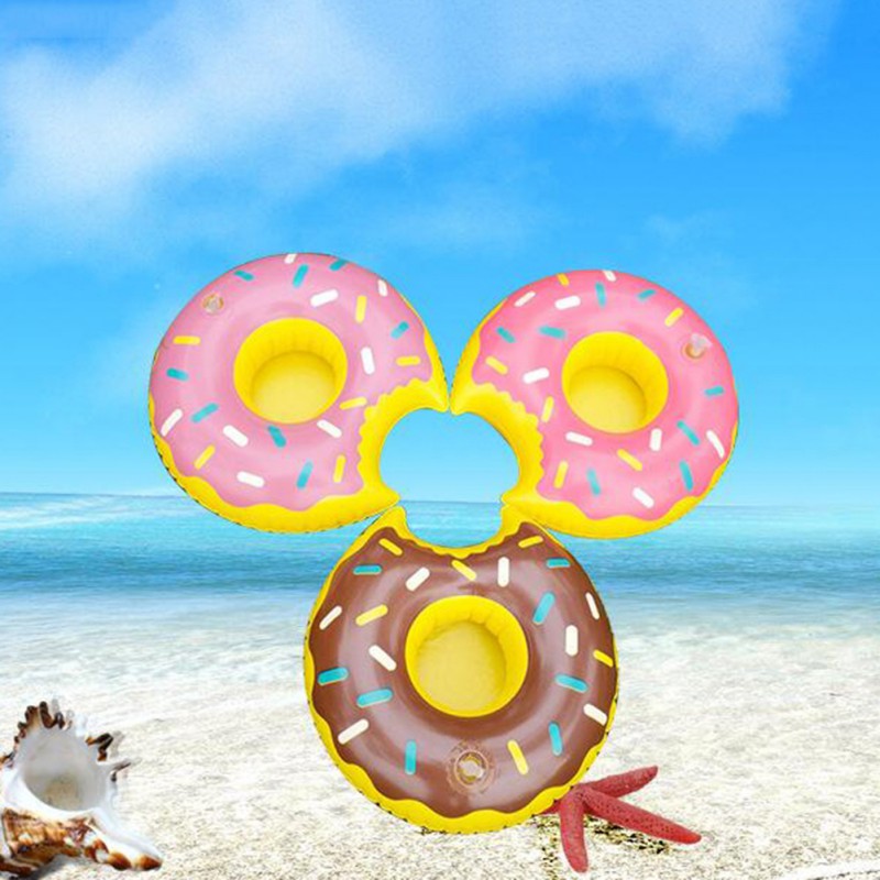 Soporte para Donuts para bebidas, juguete de diversión con agua, balsas de piscina hinchables flotantes para en la playa, portavasos para teléfono para niños, 1 Uds.