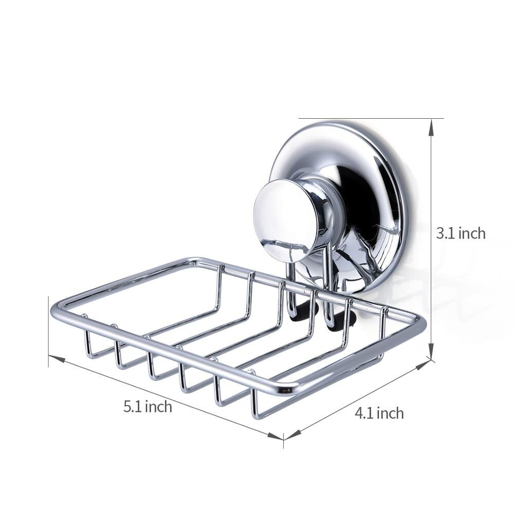 smartloc Vacuum Suction Iron Wall Mounted Soap Dish Drain Dispenser Bathroom Accessories Organizer Bath Shower Storage Container
