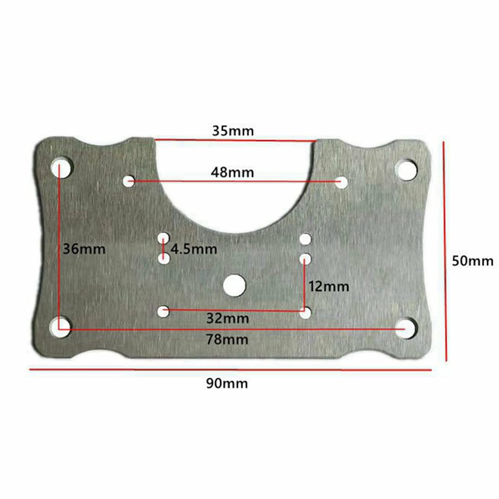 Mounting Plate Portable Cabinet Door Hinge Hinge Mounting Plate Butterfly Multi Hole Setting Wire Drawing Process