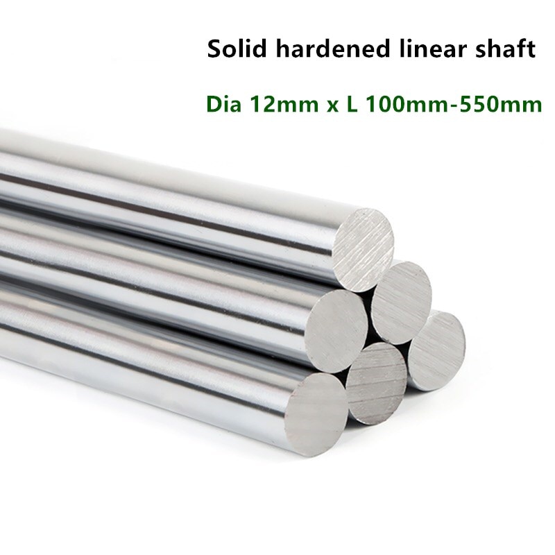 linear shaft rod Dia 12mm x length 100 150 200 250 300 330 350 400 450 500 550 mm Cylinder Chrome plated Linear Rods round bar