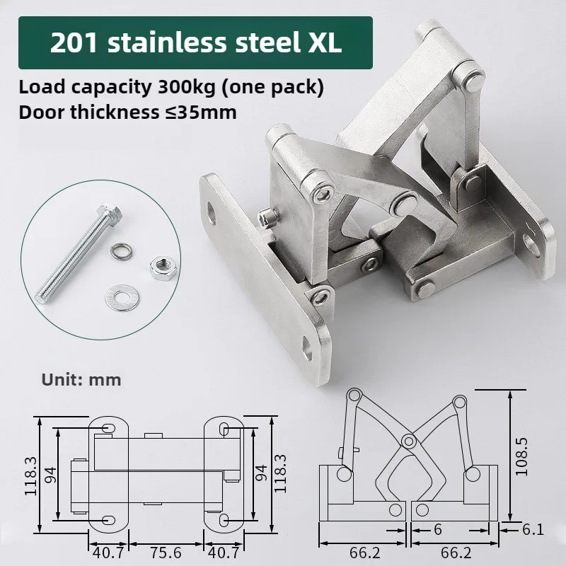 1PCS Stone door hinge Fire hydrant heavy-duty invisible door concealed door stainless steel folding hinge fire box