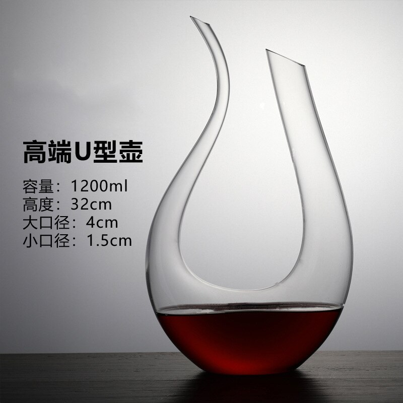 Décanteur fait main sans plomb cristal verre maison rouge vin aérateur vin verre décanteur bouteille vin bouteille verseur barre outil: 11