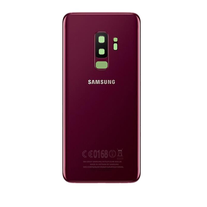Oryginalna tylna szyba do SAMSUNG Galaxy S9 G960 G960F/S9 + S9 Plus G965 G965F pokrywa baterii obudowa na tył telefonu z obiektywem aparatu: S9 Plus Red
