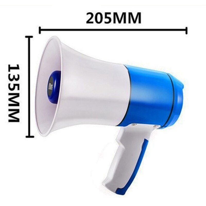 Megaphone High-Power Handheld Megaphone with Music Alarm Function, High-Definition Recording, Long Standby