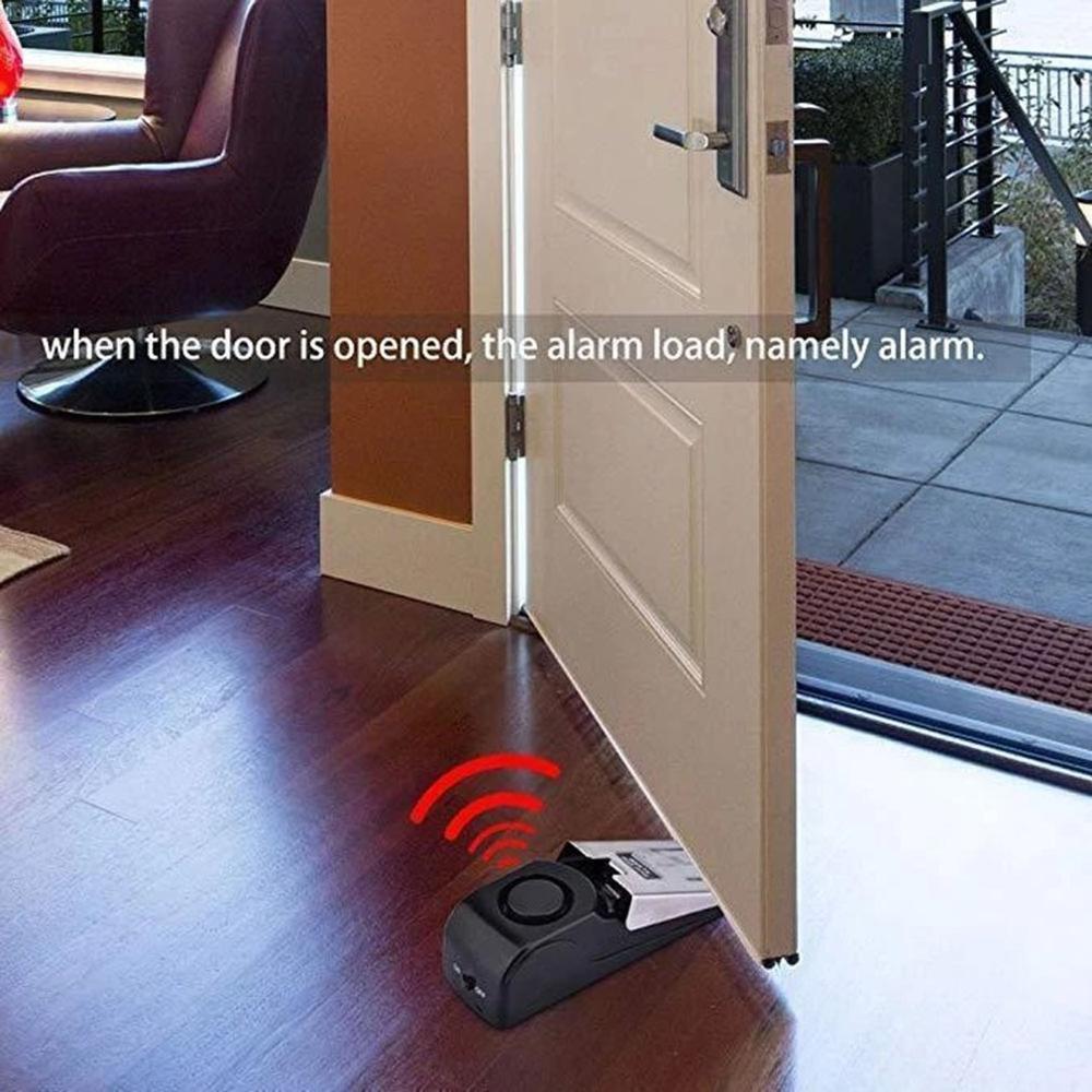 120 DB Portable Mini Door Stopper Alarm Wedge Shaped Stopper Alert Home Dormitory Security Alarm System