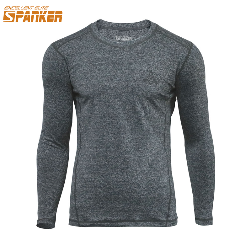 Camiseta de manga larga de secado rápido para hombre, camisa atlética con absorción de humedad, excelente ELITE, camisas deportivas, Otoño e Invierno