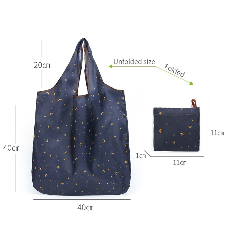 Ecologische Nylon Shopping Tassen Herbruikbare Wasbare Opvouwbare Kruidenier Bag Lichtgewicht Zware Shopper Handtas