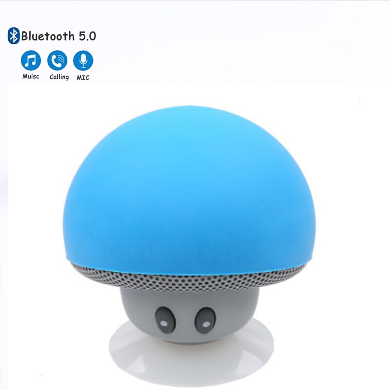 Mini mushroom speaker MP3 player cute cartoon cucktion cap audio outdoor portable peaker wireless bluetooth