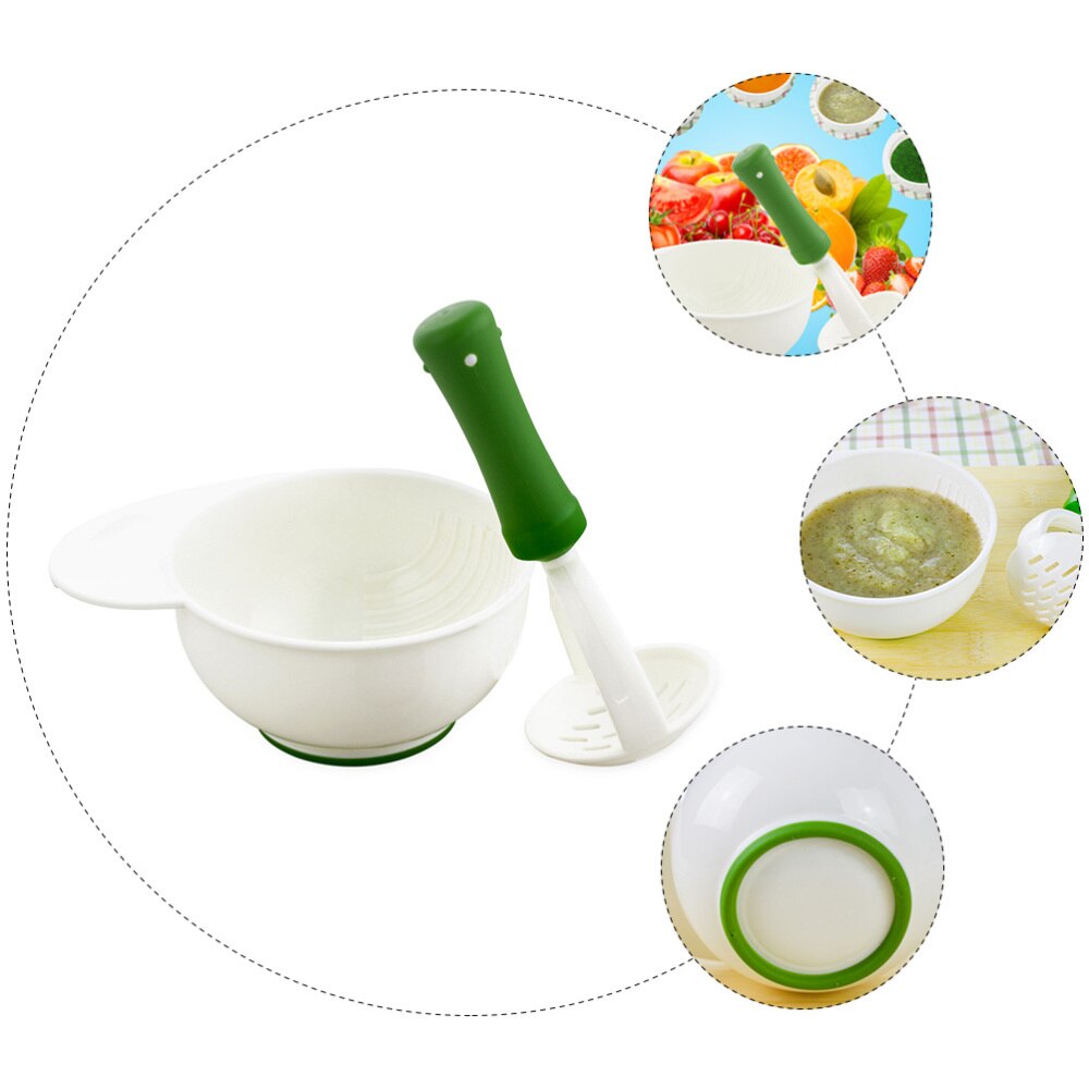 1Set Grinding Bowl Durable Safe Multi-Functional Toddler Training Bowl Food Mill Bowl for Baby Toddlers