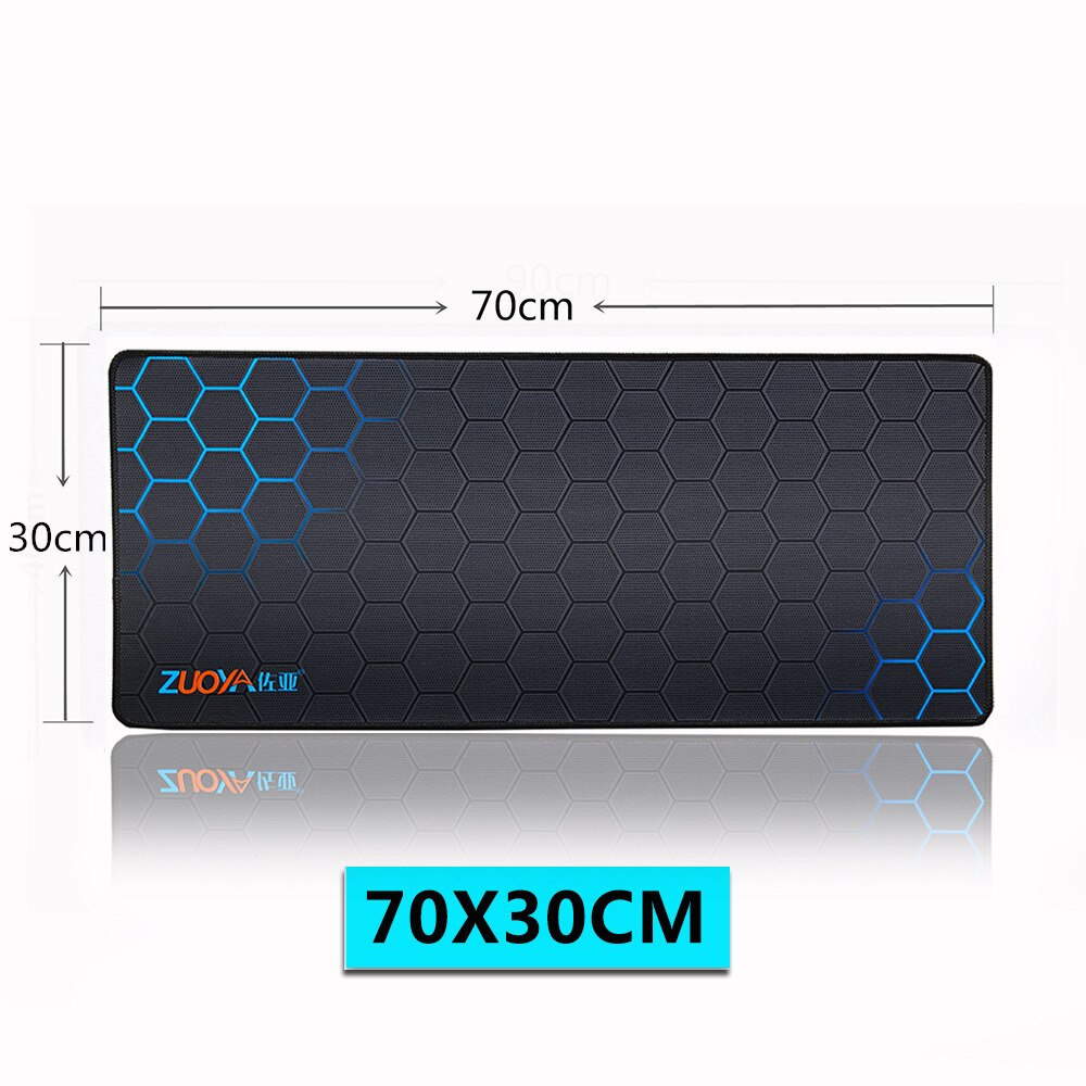 Super size Extra Large Mousepad Anti-slip Gaming Mouse Mat with Locking Edge Natural Rubber Mouse Pad for game gamer CS: 70x30 cm ZUOYA