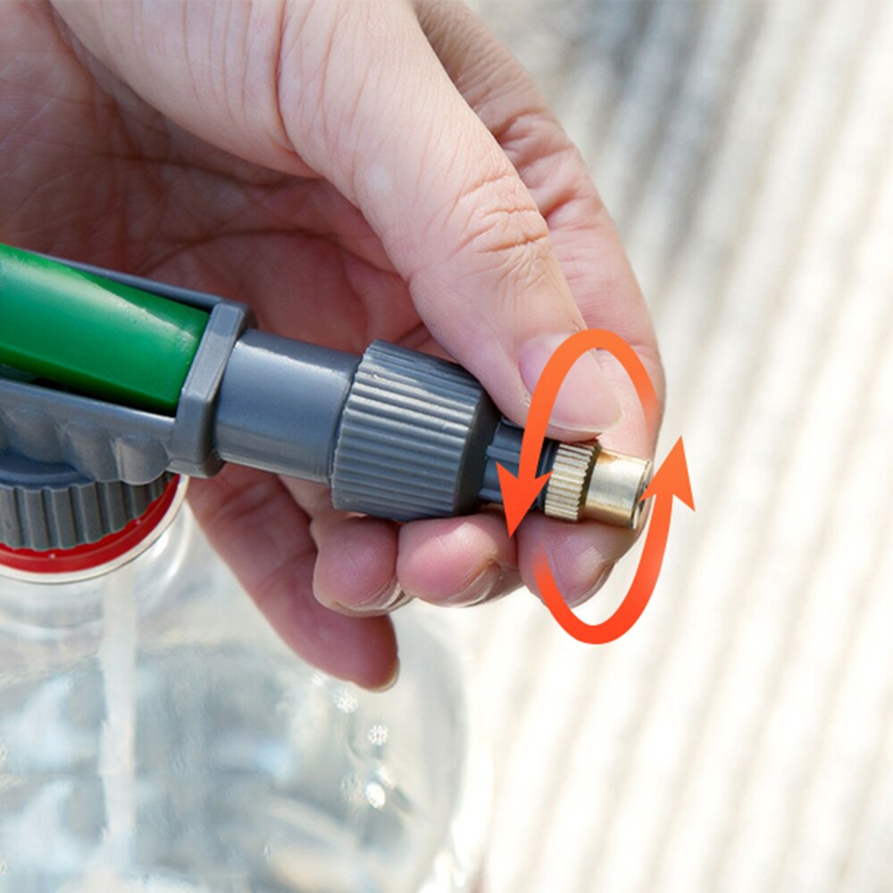 1 stk husholdnings højtryks luftpumpe manuel sprøjte have justerbar trolley pistol dyse vanding spray sprøjte hoved med led