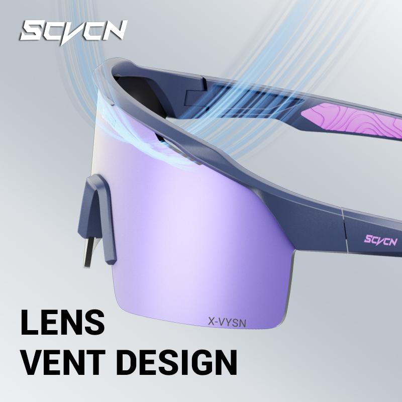 Scvcn sykkelbriller menn kvinner  uv400 solbriller mountainbike sykling ridebriller utendørs sport kjøringe løping fotturer solbriller