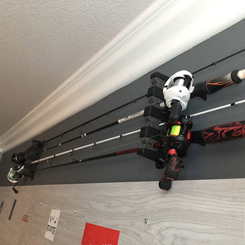 Horizontal Fishing 3/4/6 Rod Storage Rack Boat Holder Support Wall Mount Modular