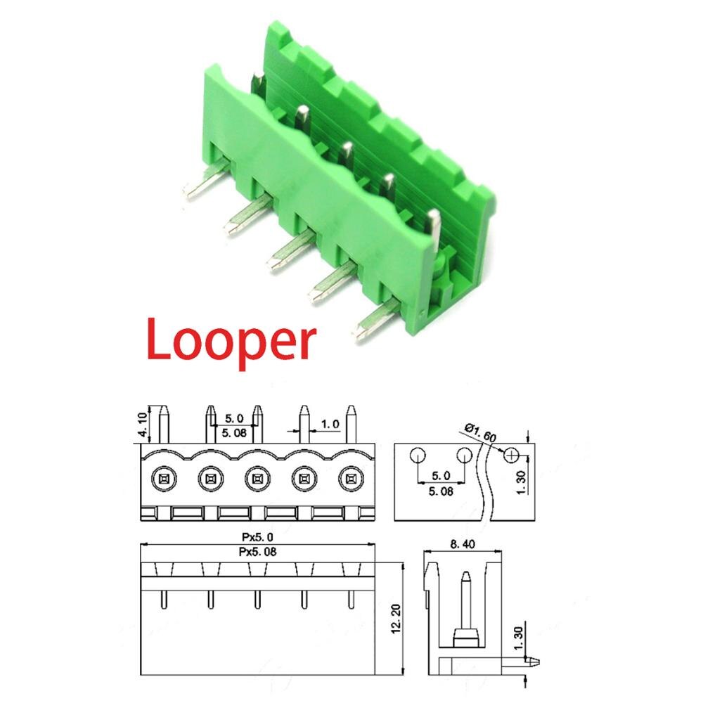 5set KF2EDGK 5.08mm Plug-in terminal block pcb connector 2P 3P 4P 5P 6P 7P 8P 9P 10P 12P Pluggable Through Hole Terminal