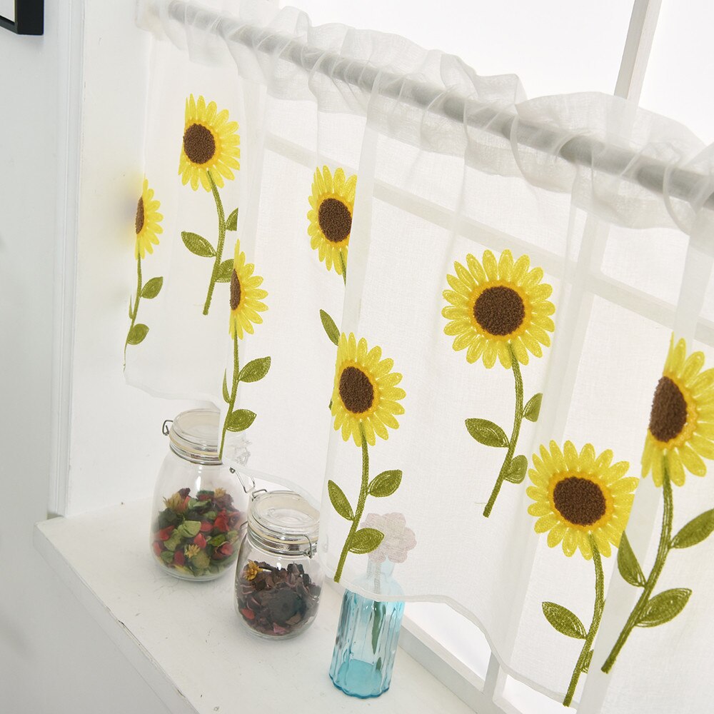 yarn curtain tulle curtains for windows for the living room kitchen modern window treatments voile curtain Drape Valance SD