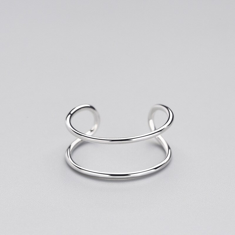 INZATT Neue Stil Minimalistischen Ring Braut setzt Linie Real 925 Sterling Silber Für Frauen Geburtstag Party modisch Edlen Schmuck