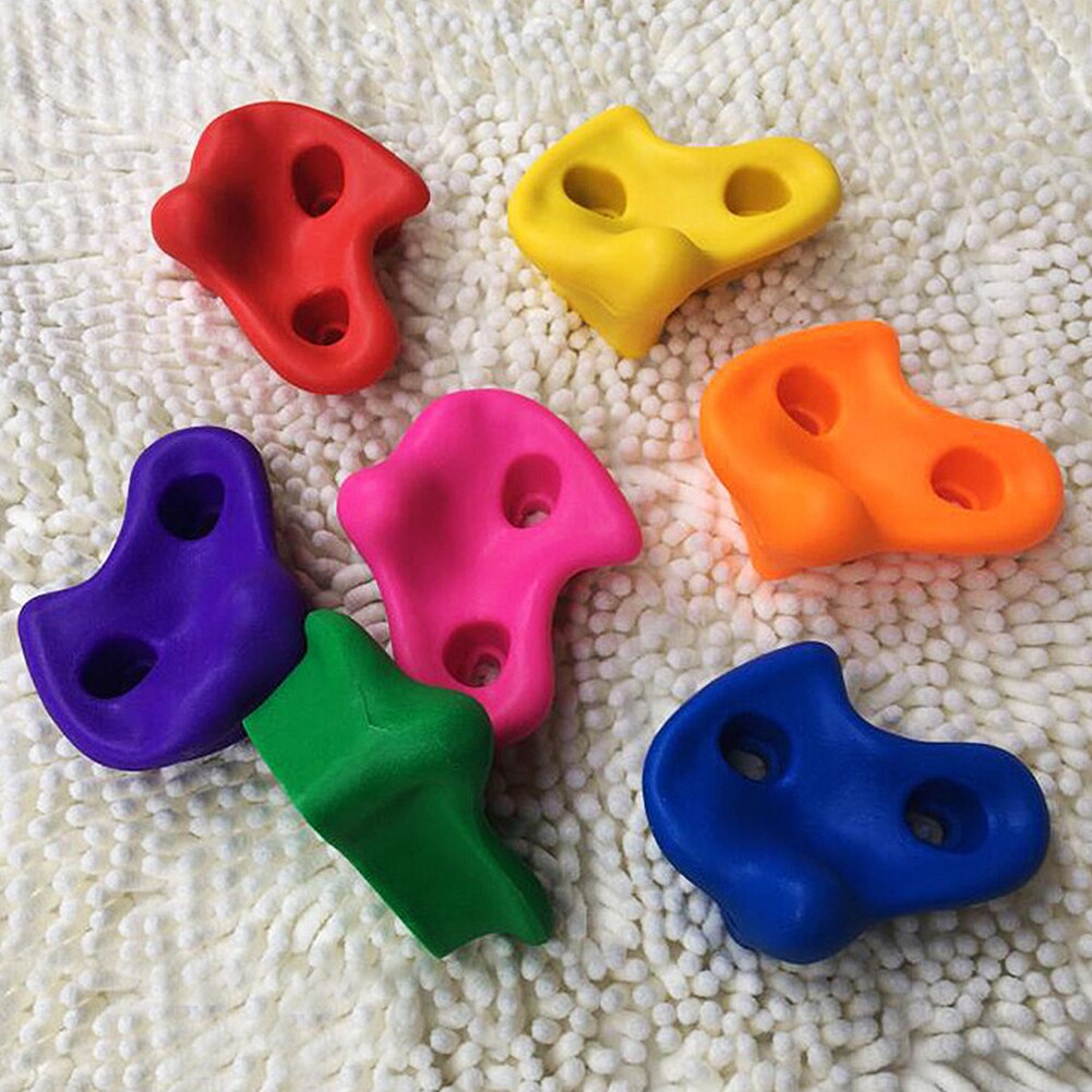 Kids UV Plastic Rock Wall Climbing Hand Holds without Hardware Screw R & D Boys Girls