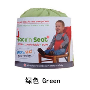Børnestol babystol rejse foldbar vaskbar spædbarn spisning høj spisebetræk sikkerhedssele fodring tilbehør til babypleje: Grøn