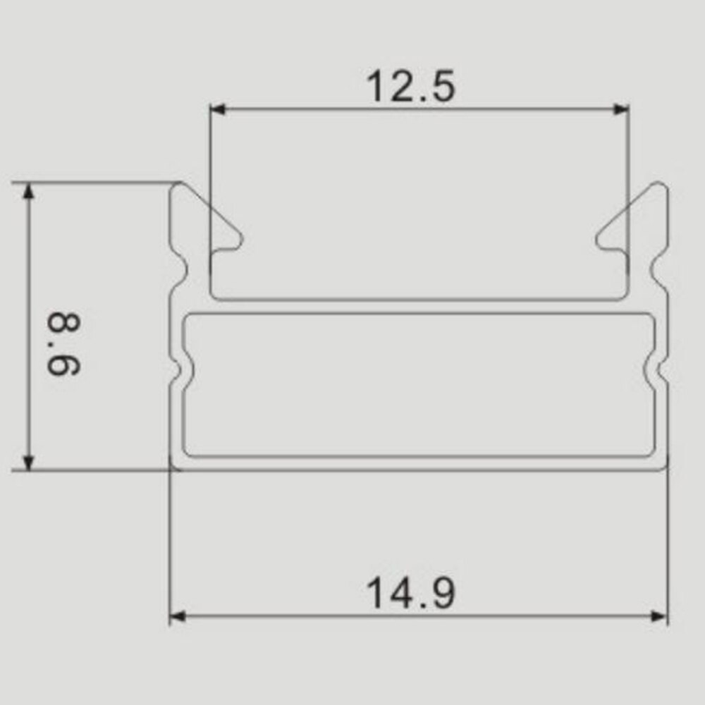 0.5M led strip profiel for 5050 3528 5630 milky white LED strip led strip led profile aluminiumled strip aluminium profile