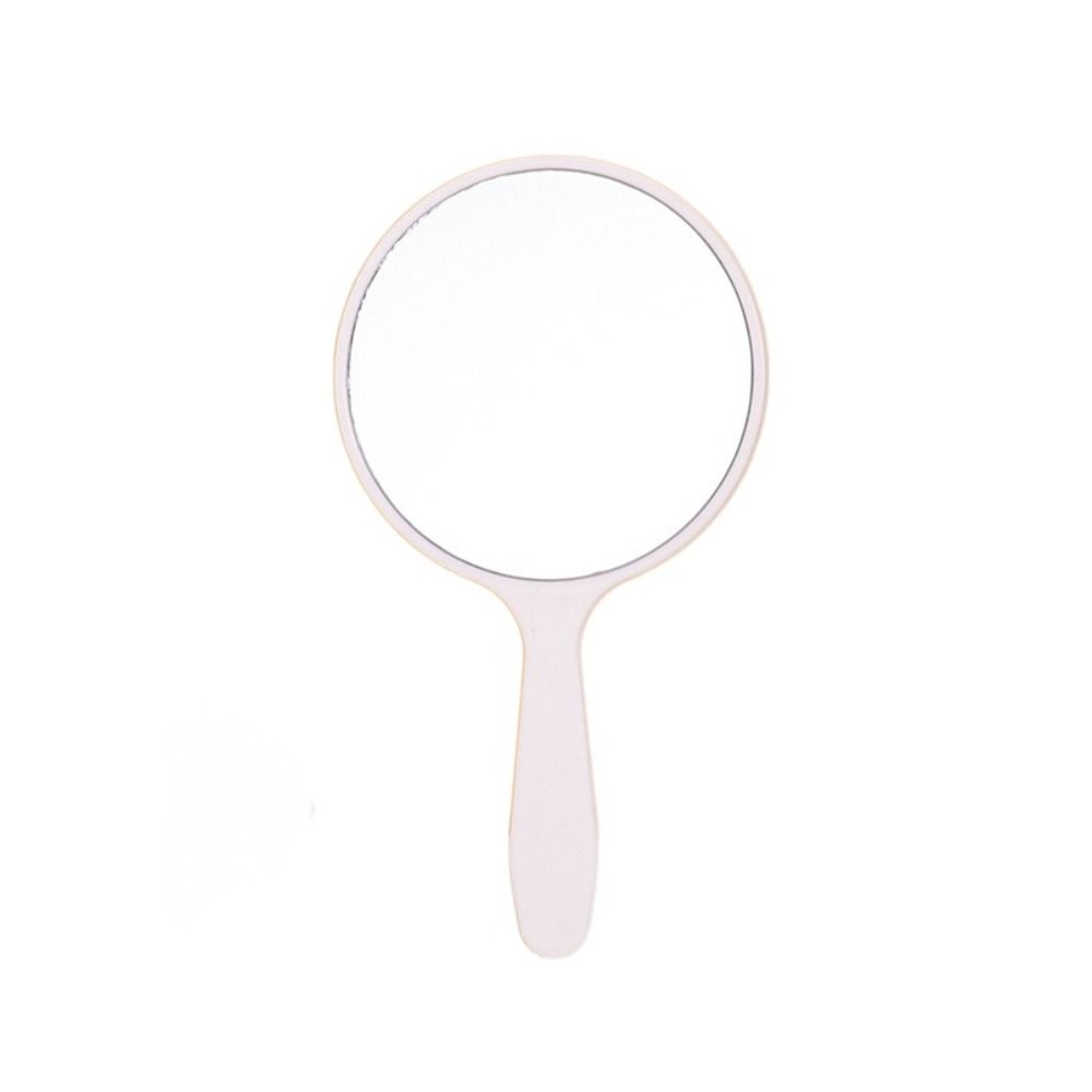 DIY Makeup Mirror Cute With Handle Small Round Handheld Mirror Handheld Anti-fall Portable Mirror Home: Bronze