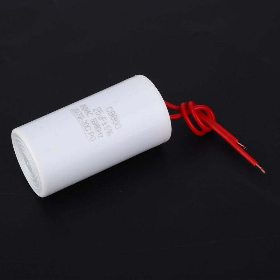 CBB60 Motor Run Capacitor Insert Starting Capacitor 25uF 450VAC for Home Electric Appliance
