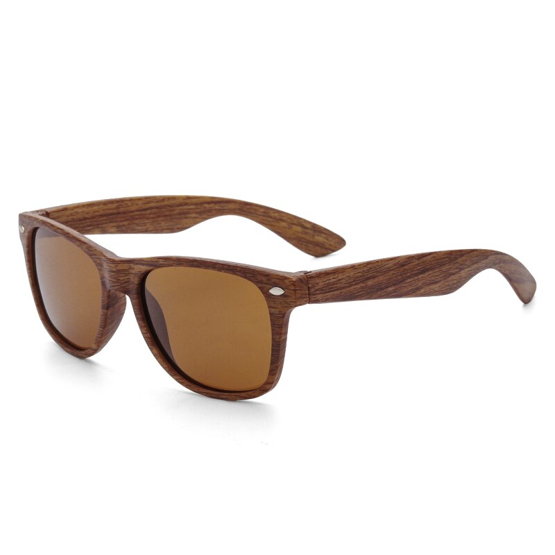 Wood Grain sunglasses polarized UV400 brand Male driving glasses sunglasses men #PS001: brown