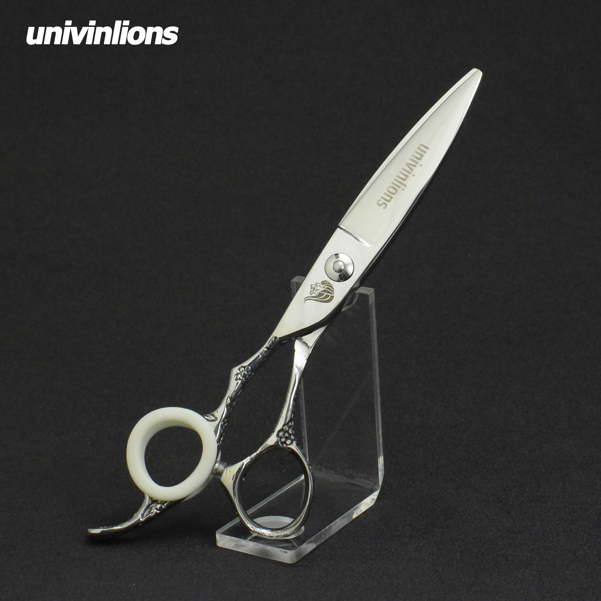 6" univinlions slide cut left hand hair scissors left handed hairdressing scissors lefty shears left handed hair cutting shears