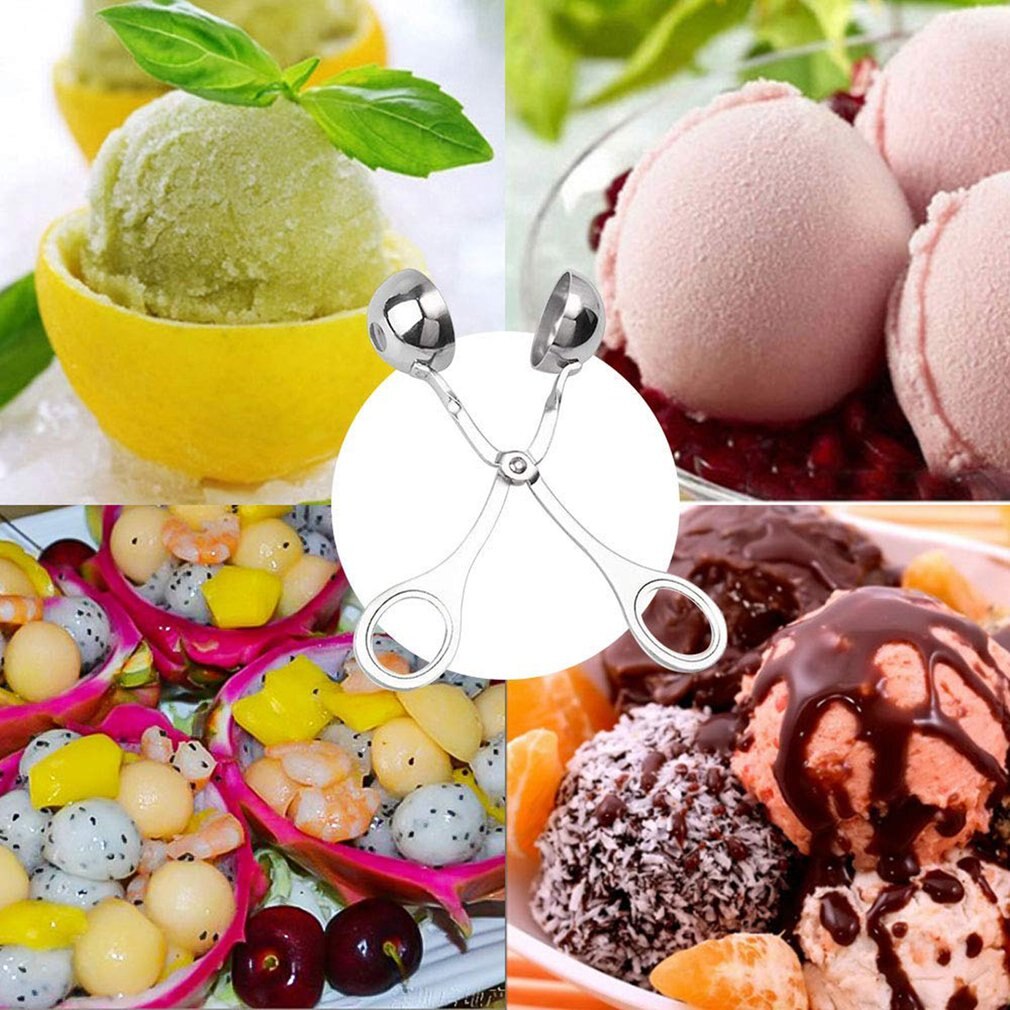 Stainless Steel Meat Ballers Maker Tongs Cake Maker Melon Baller Cookie Cake Rice Ball Tongs for Fruits Meatball Kitchen Tools