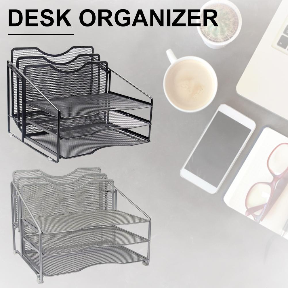 5 Grid File Storage Shelf Book Stand Desk Organizer File Folder Rack Desktop Document Office Supplies Folders Mail Stationary