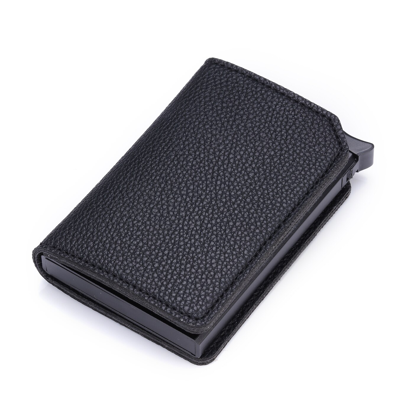 Zovyvol Rfid Pop-Up Clutch Multi Mannen En Vrouwen Unisex Card Case Multi Smart Wallet Carbon Fiber Anti-Diefstal Kaarthouder: X-57 Crazy Black