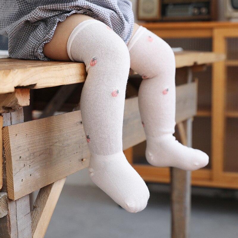 1pcs Random Color Newborn Baby Knee Thin Socks Summer Mesh Breathable Infant Toddler Knee High Socks Baby Socks