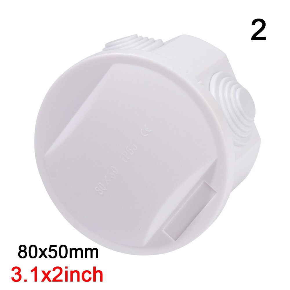 ABS Plastic IP65 Electric Control Box Outdoor Waterproof Power Box DIY Indoor Wire Shell Connection Cable Branch Junction Box: 80x50mm
