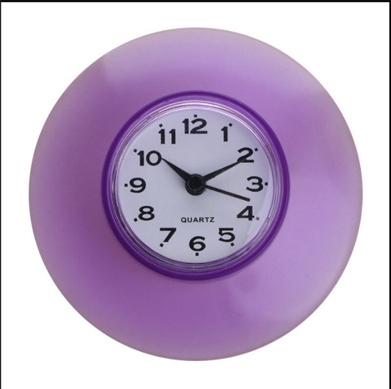 Horloge étanche avec ventouse cabine de douche, à l'intérieur, salle de bain et cuisine, style,: VIOLET