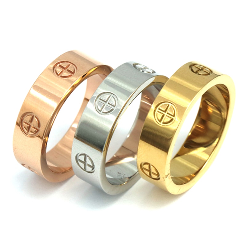 PZ Edelstahl oben frauen männer Schmuck liebe ringe luxus hochzeit Schmuckstück paar liebhaber ringe
