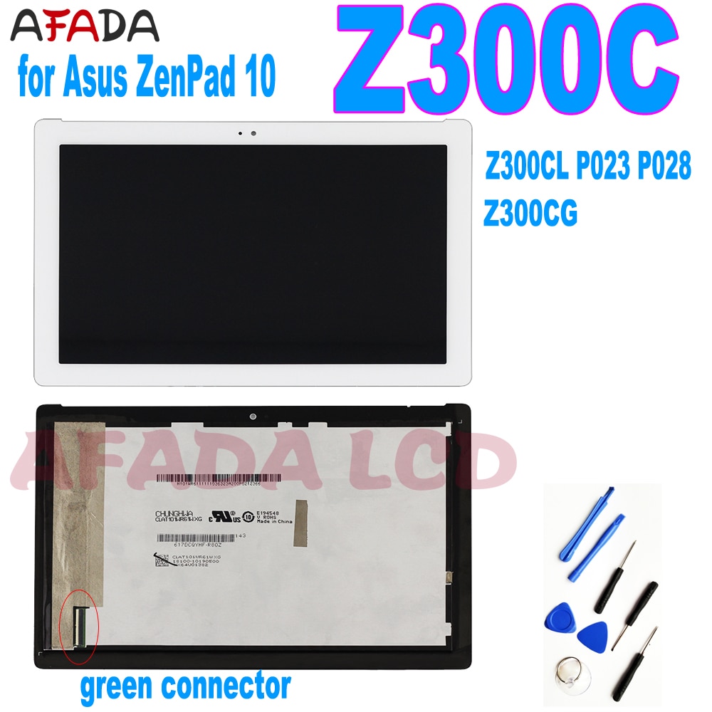 10,1 ''para Asus ZenPad 10 Z300M P00C Z300CNL P01T Z300C P023 pantalla LCD de montaje de pantalla táctil 10,1" Reparación de piezas de repuesto
