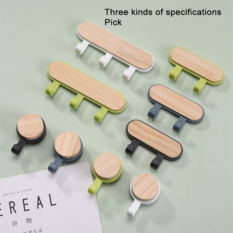 Ganchos decorativos de madera para pared, colgador de abrigos, bufanda, bolsa, organizador de accesorios de cocina, estante de almacenamiento para decoración del hogar detrás de la puerta, 1 unidad