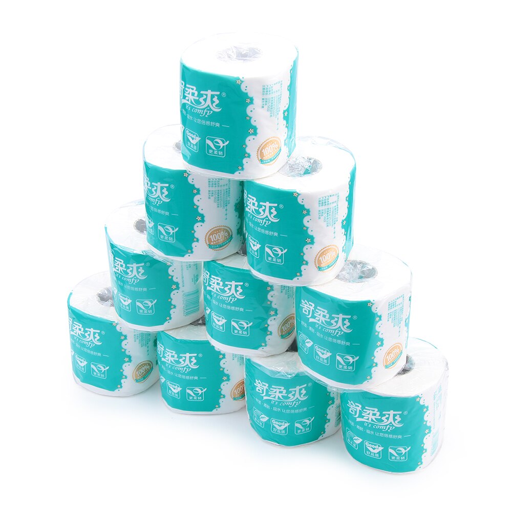 Witte Wc Papier Patroon Roll Wc-papier, Roll Papier In Badkamer, papieren Handdoek 10 Rollen Per Zak