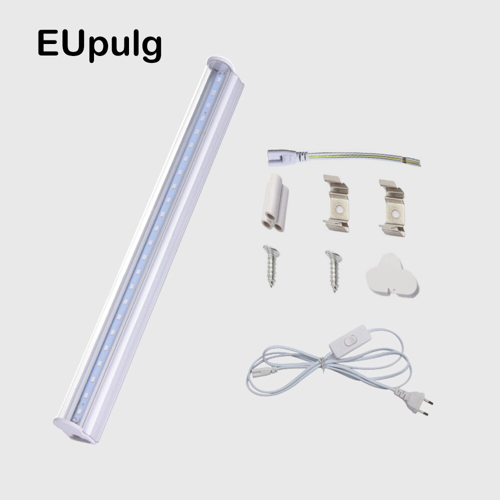 Lámpara UV de desinfección, 30cm, tubo de luz ultravioleta UV, Bombilla de esterilización de ozono, ácaros, luces, lámpara germicida, Bombilla AC220V: with EUpulg