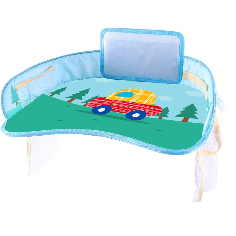 Imbaby baby bærbart bord til bil baby klapvogn holder mad skrivebord vandtæt barnebil bilsæde bakke opbevaring: 4
