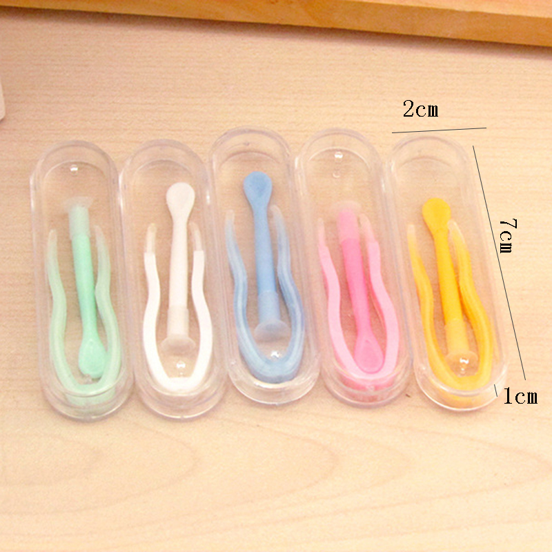 1 Set Multicolor Portable Contactlenzen Pincet Met Zuignap Stick Voor Contact Lens Inserter Remover Eyewear Accessoires